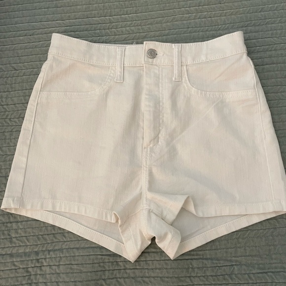 High-Waisted White Denim Shorts size md - Picture 1 of 2